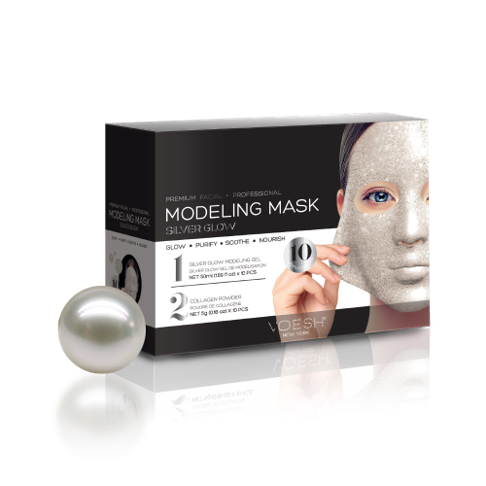 Box of Voesh Modeling Mask Silver Glow.