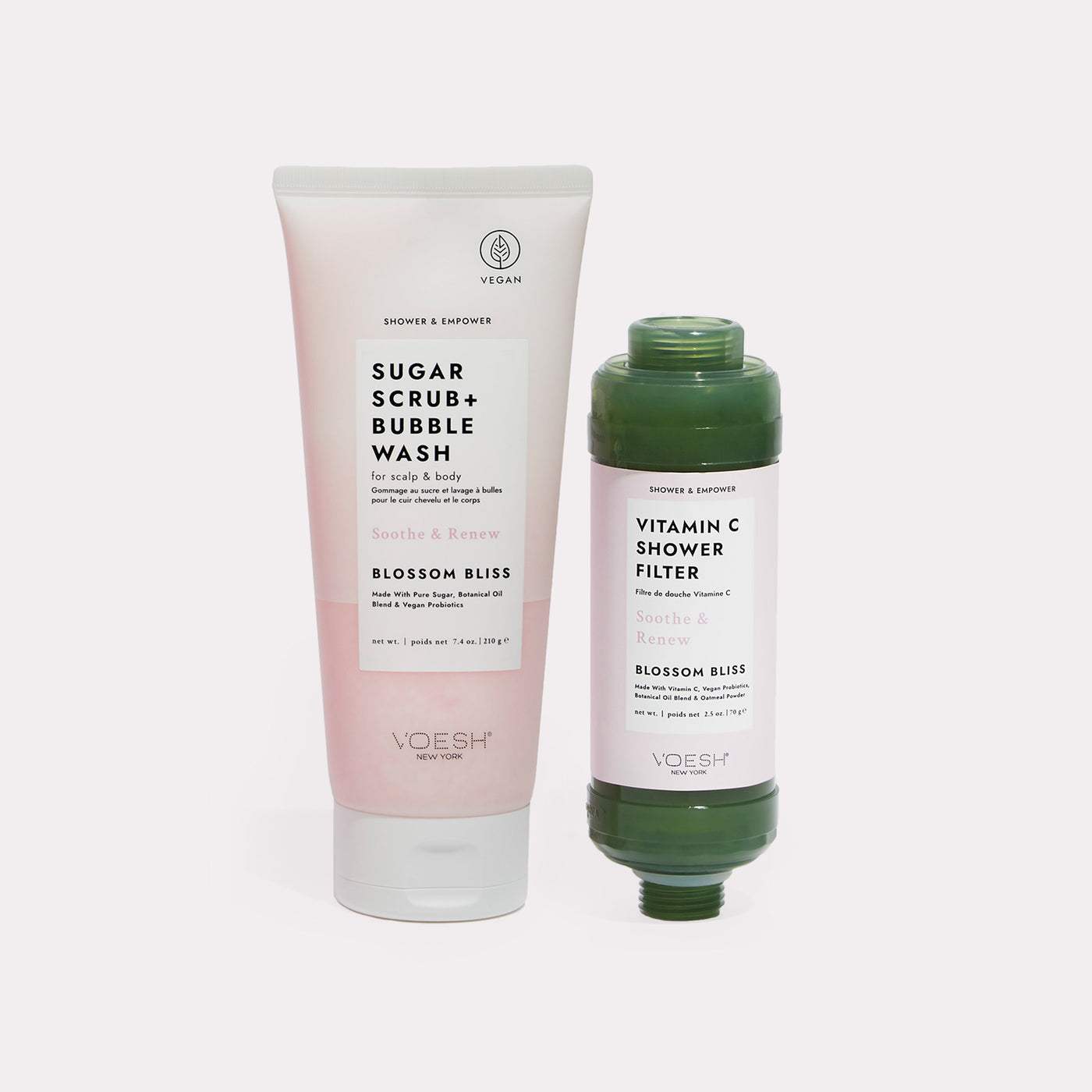 Complete Body Care Set - Blossom Bliss (Filter + Sugar Scrub + Loofah)